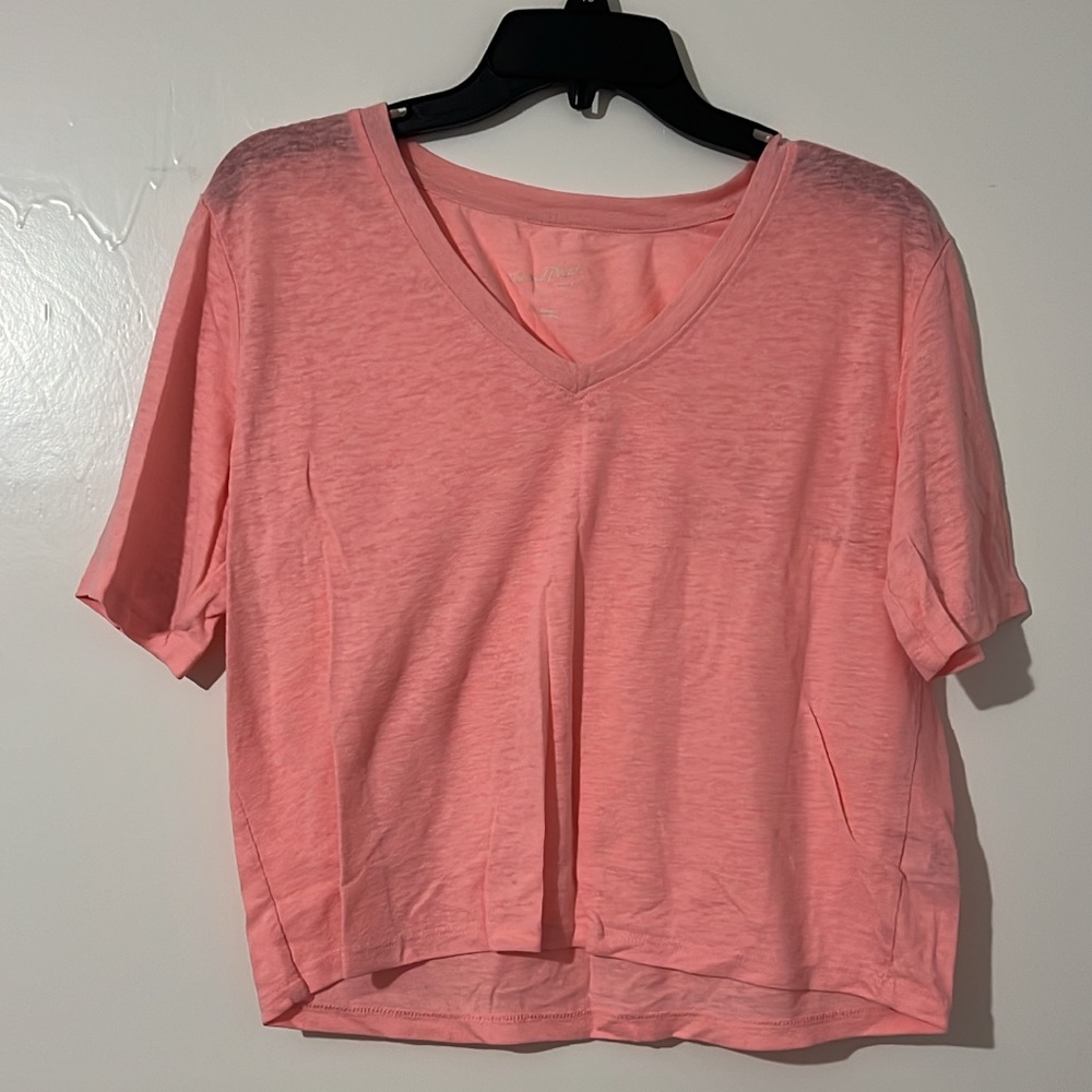Women's Pink V-Neck Top